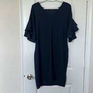 Banana Republic Navy Bell Sleeve Dress